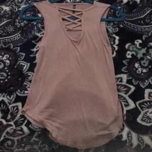 Flowy light pink tank